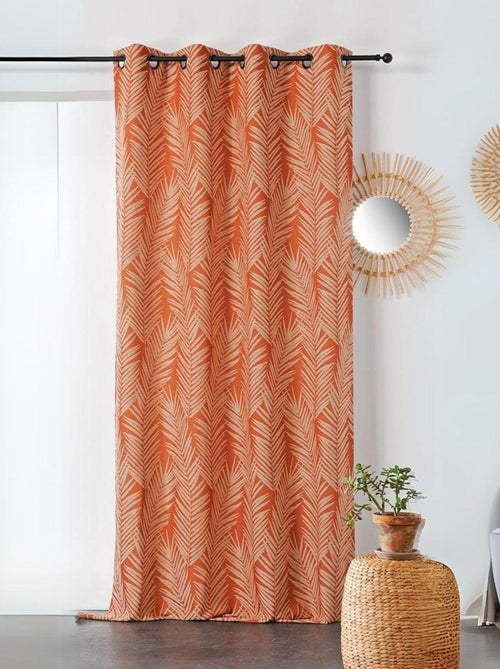 Cortina estampada hoja de palmera - Kiabi