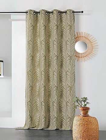 Cortina estampada hoja de palmera