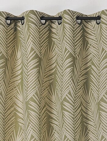 Cortina estampada hoja de palmera