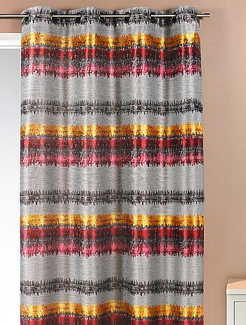 Cortina étnica de Jacquard a rayas horizontales