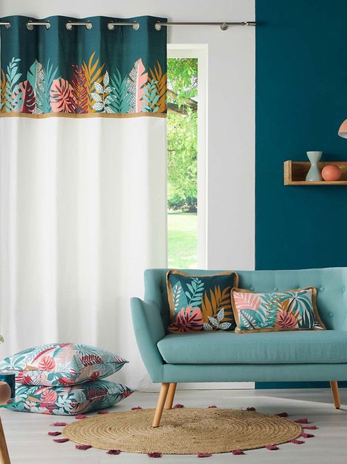 Cortina exótica en algodón y yute - Kiabi