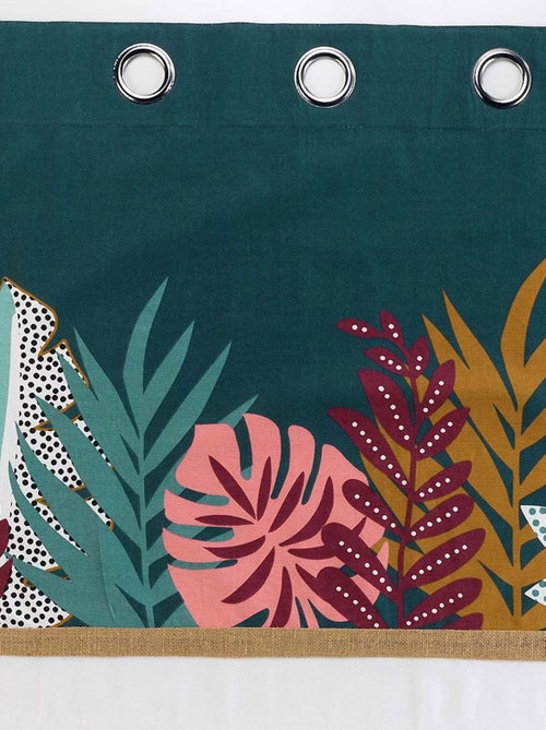 Cortina exótica en algodón y yute - Kiabi