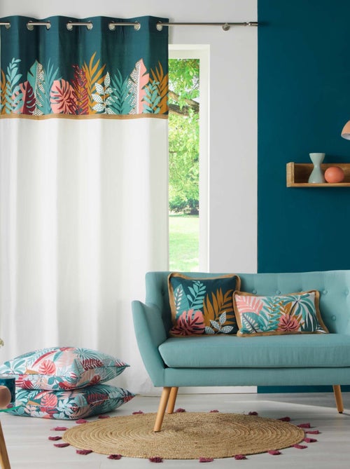 Cortina exótica en algodón y yute - Kiabi