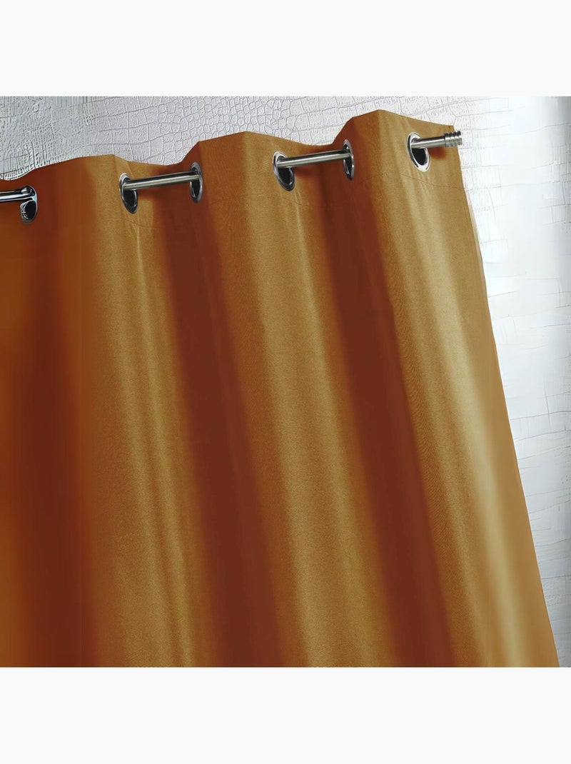 Cortina exterior de tejido hidrófugo Amarillo mostaza - Kiabi
