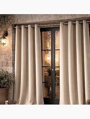 Cortina exterior de tejido hidrófugo