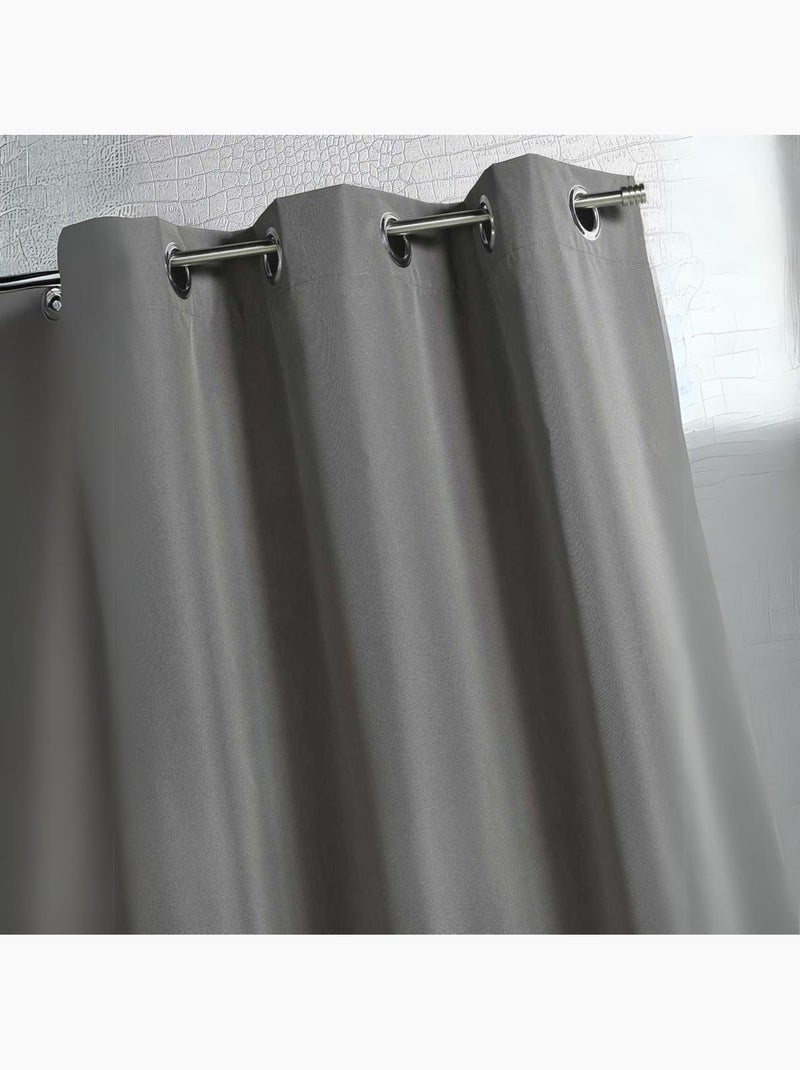 Cortina exterior de tejido hidrófugo Gris claro - Kiabi