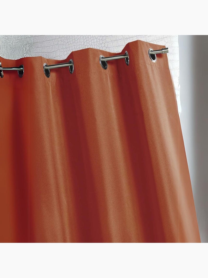 Cortina exterior de tejido hidrófugo Naranja - Kiabi