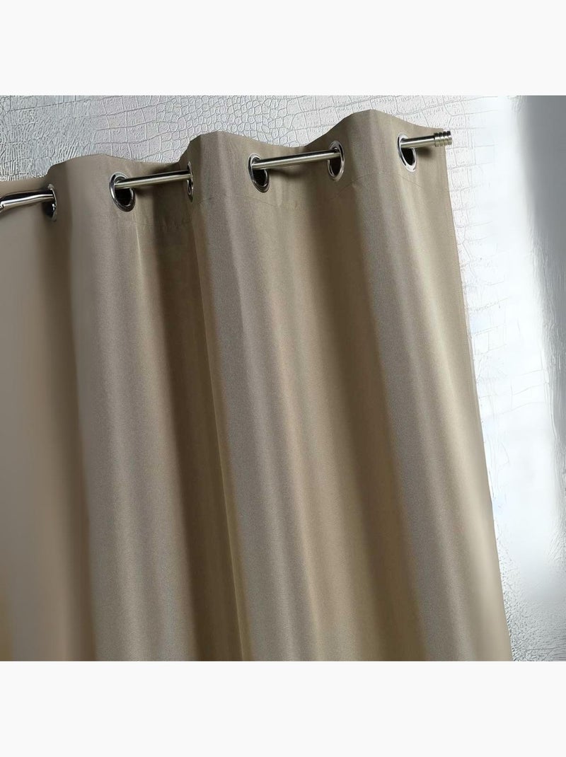 Cortina exterior de tejido hidrófugo Taupe - Kiabi