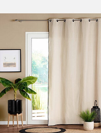 Cortina filtrante con ojales en policotón liso