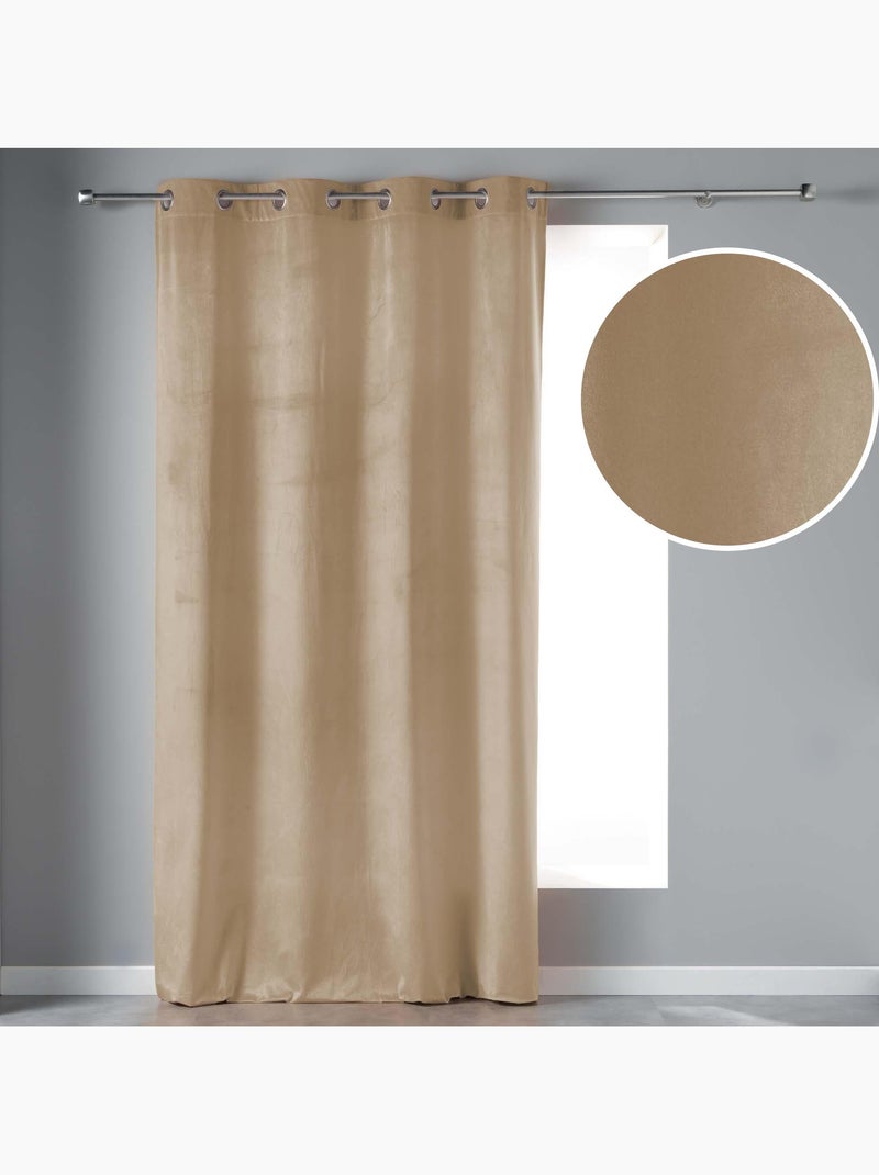 Cortina filtrante con ojales – terciopelo – velvetine Arena - Kiabi