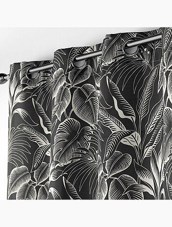 Cortina filtrante poliéster estampado cabana
