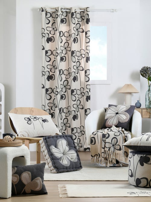 Cortina floral gráfica moderna - Kiabi
