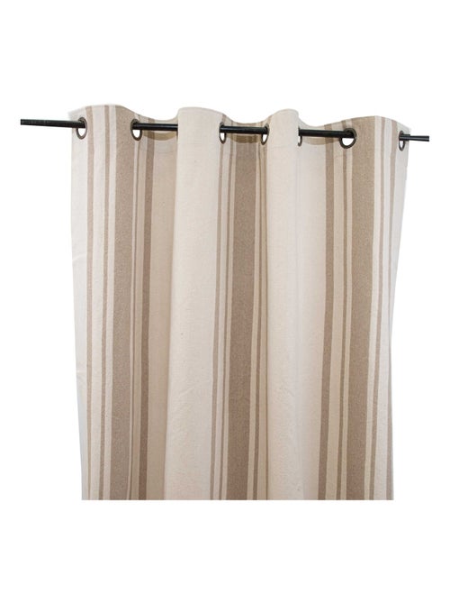 Cortina gruesa algodon rustico con ojales - Kiabi