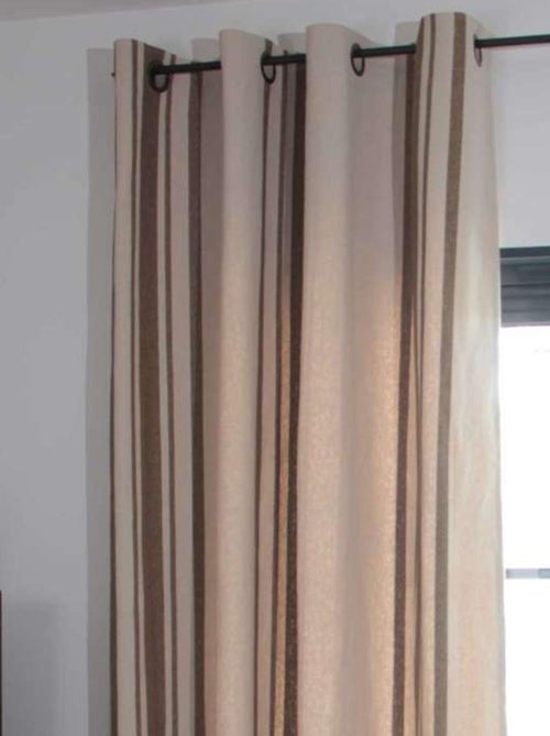 Cortina gruesa algodon rustico con ojales - Kiabi