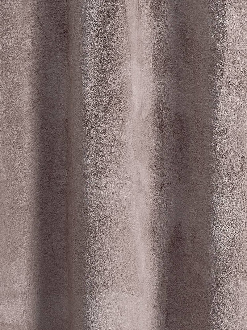 Cortina gruesa de imitación de piel polar Taupe - Kiabi