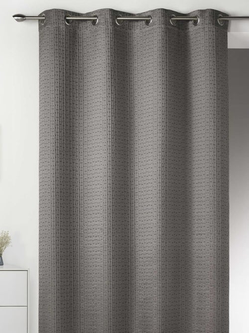 Cortina gruesa en Jacquard Lisa con Relieves - Kiabi