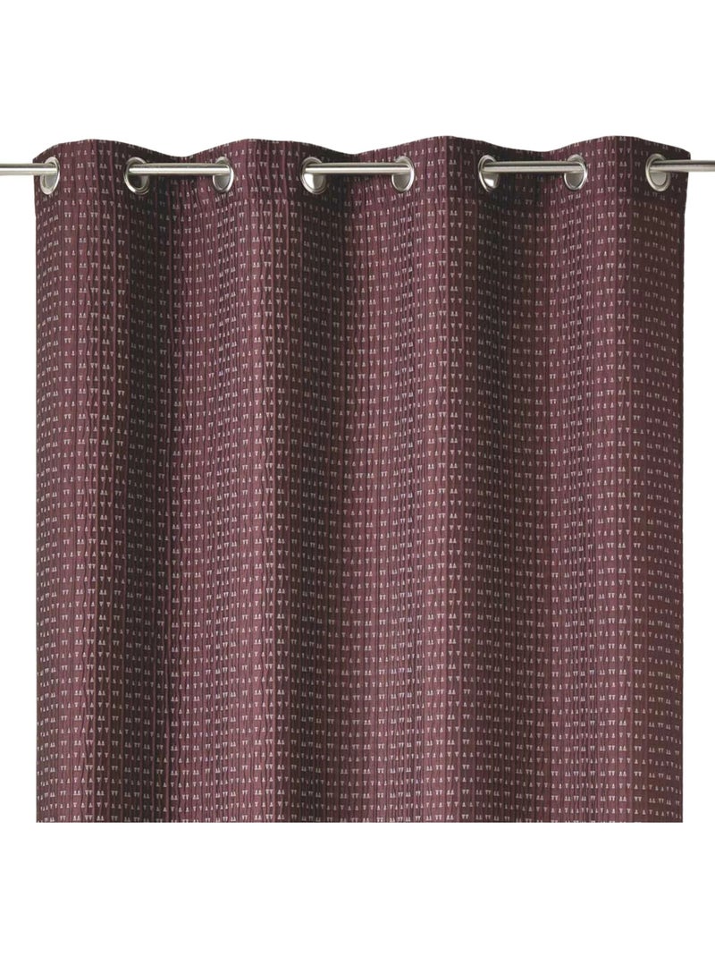 Cortina gruesa en Jacquard Lisa con Relieves Violeta ciruela - Kiabi
