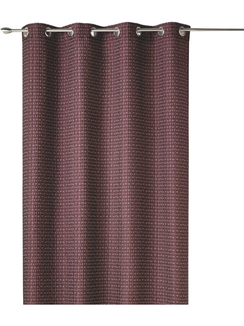 Cortina gruesa en Jacquard Lisa con Relieves Violeta ciruela - Kiabi