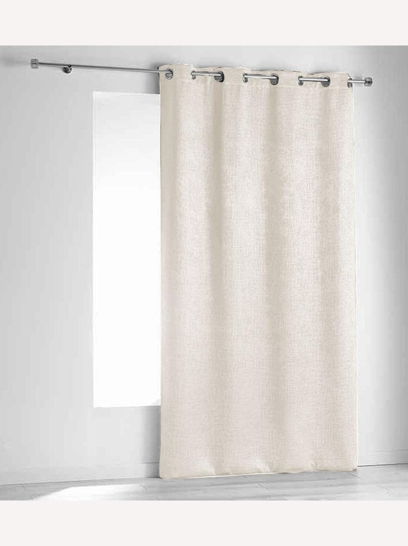 Cortina ignífuga M1 de terciopelo color fiordo Crudo - Kiabi