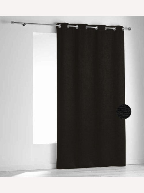 Cortina ignífuga M1 de terciopelo color fiordo - Kiabi