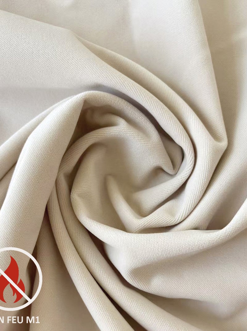 Cortina ignífuga M1 de terciopelo de alta calidad Crudo - Kiabi