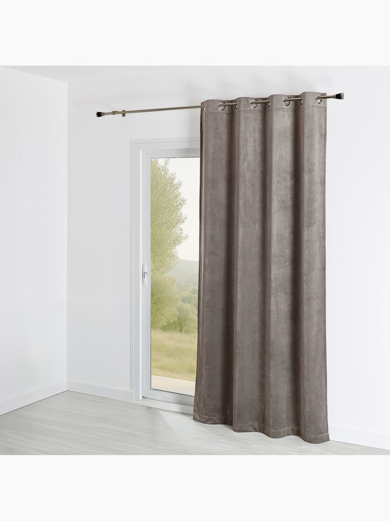 Cortina ignífuga M1 de terciopelo de alta calidad Gris - Kiabi