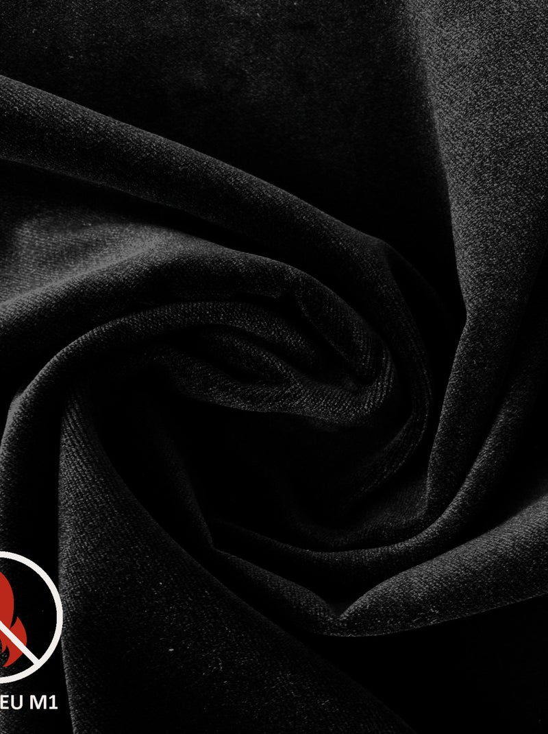 Cortina ignífuga M1 de terciopelo de alta calidad Negro - Kiabi