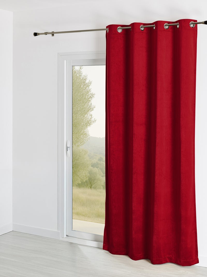 Cortina ignífuga M1 de terciopelo de alta calidad Rojo - Kiabi