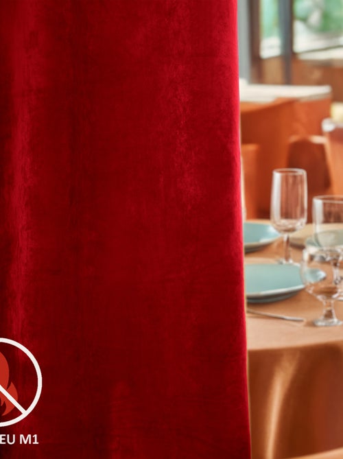 Cortina ignífuga M1 de terciopelo de alta calidad - Kiabi