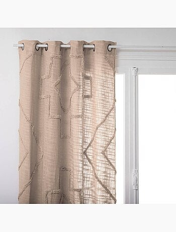 Cortina inca de algodón blanco marfil 130x260cm
