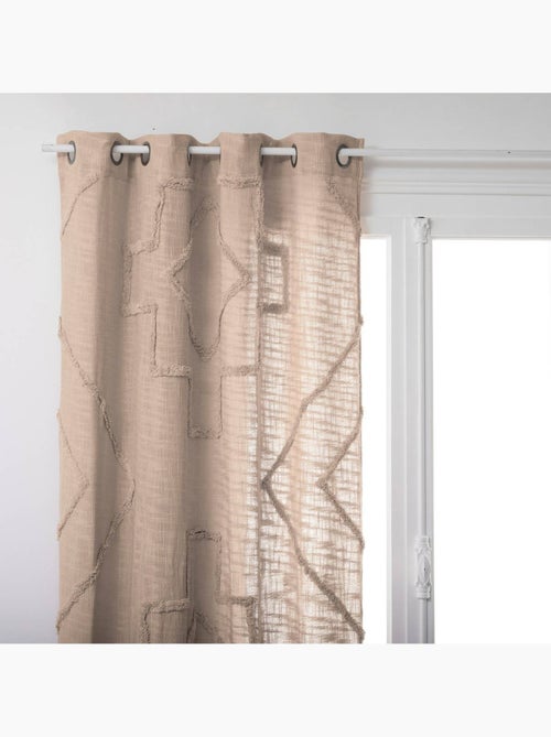 Cortina inca de algodón blanco marfil 130x260cm - Kiabi Cortina inca de algodón blanco marfil 130x260cm - Kiabi