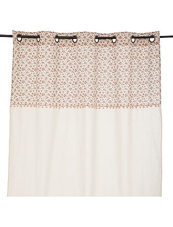 Cortina infantil blanca con flores 140x260cm