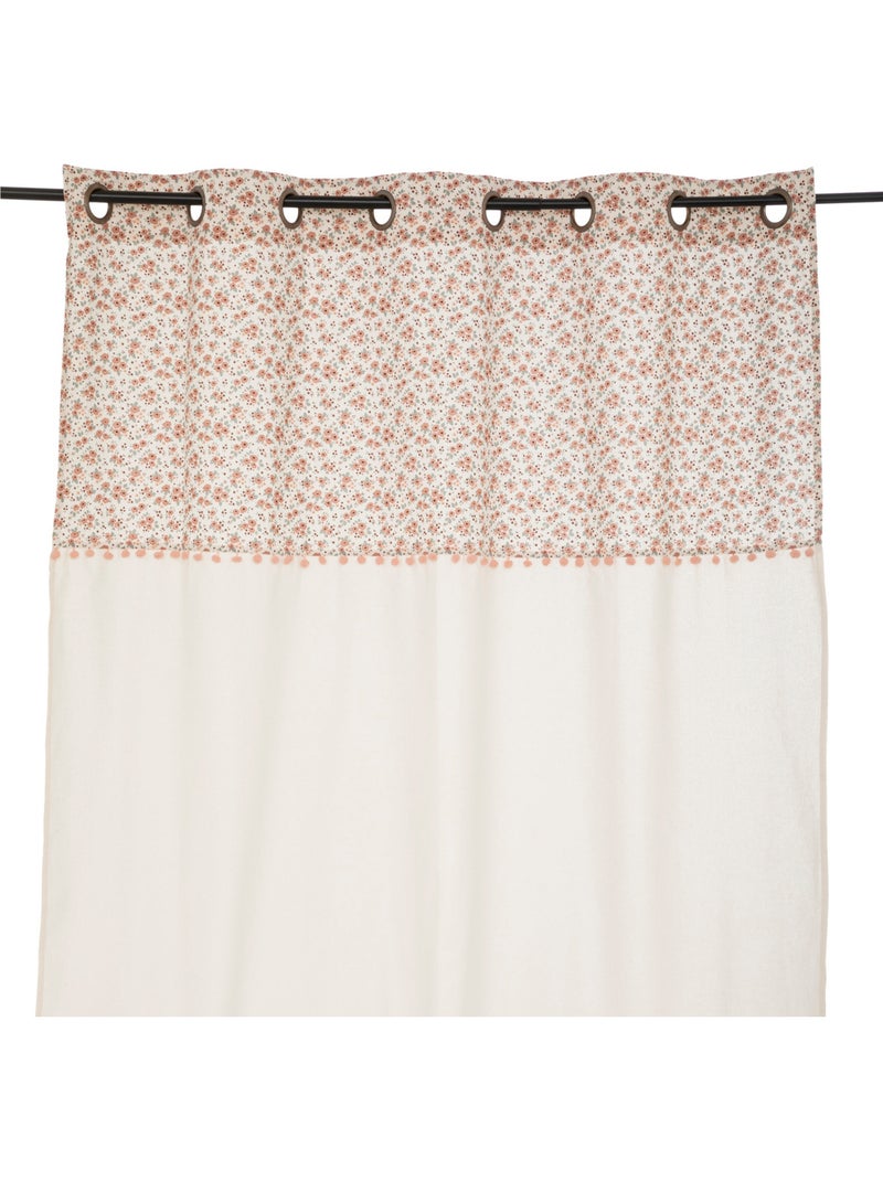 Cortina infantil blanca con flores 140x260cm Multicolor - Kiabi