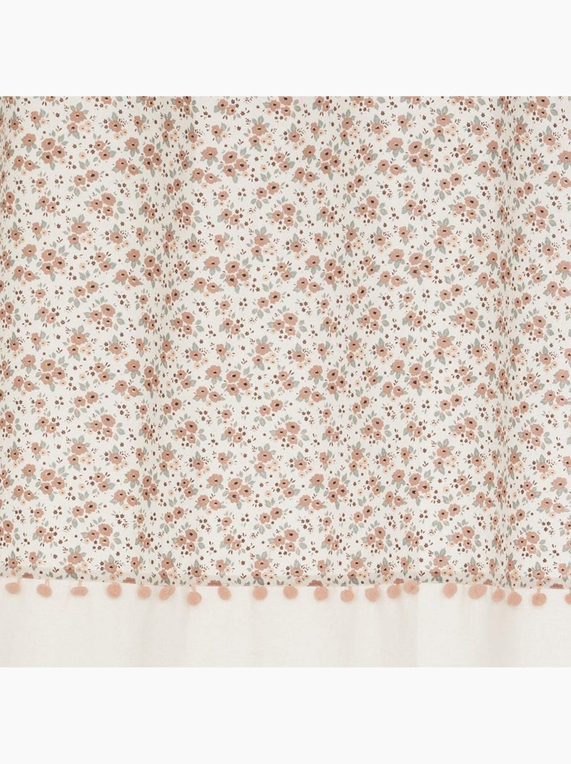 Cortina infantil blanca con flores 140x260cm Multicolor - Kiabi
