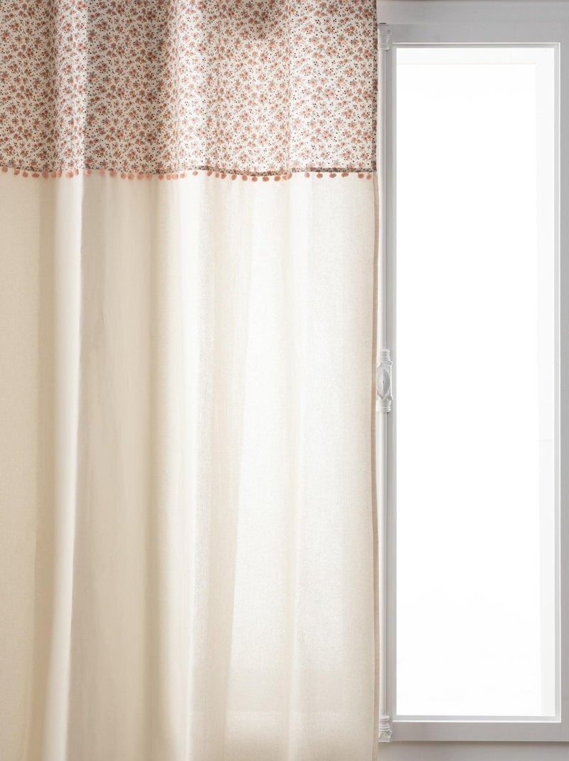 Cortina infantil con flores vintage Beige - Kiabi