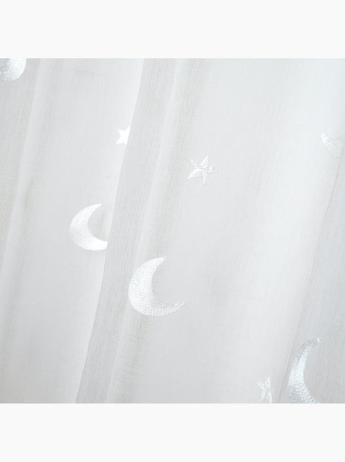 Cortina infantil de gasa bordada con estrellas y lunas - Kiabi Cortina infantil de gasa bordada con estrellas y lunas - Kiabi
