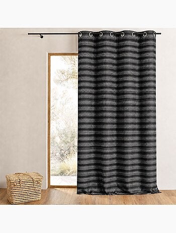 Cortina jacquard aislante con rayas finas