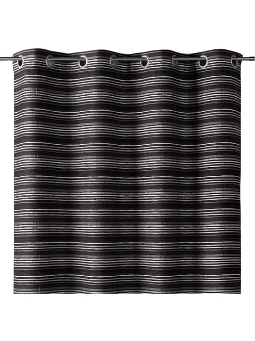 Cortina jacquard aislante con rayas finas - Kiabi