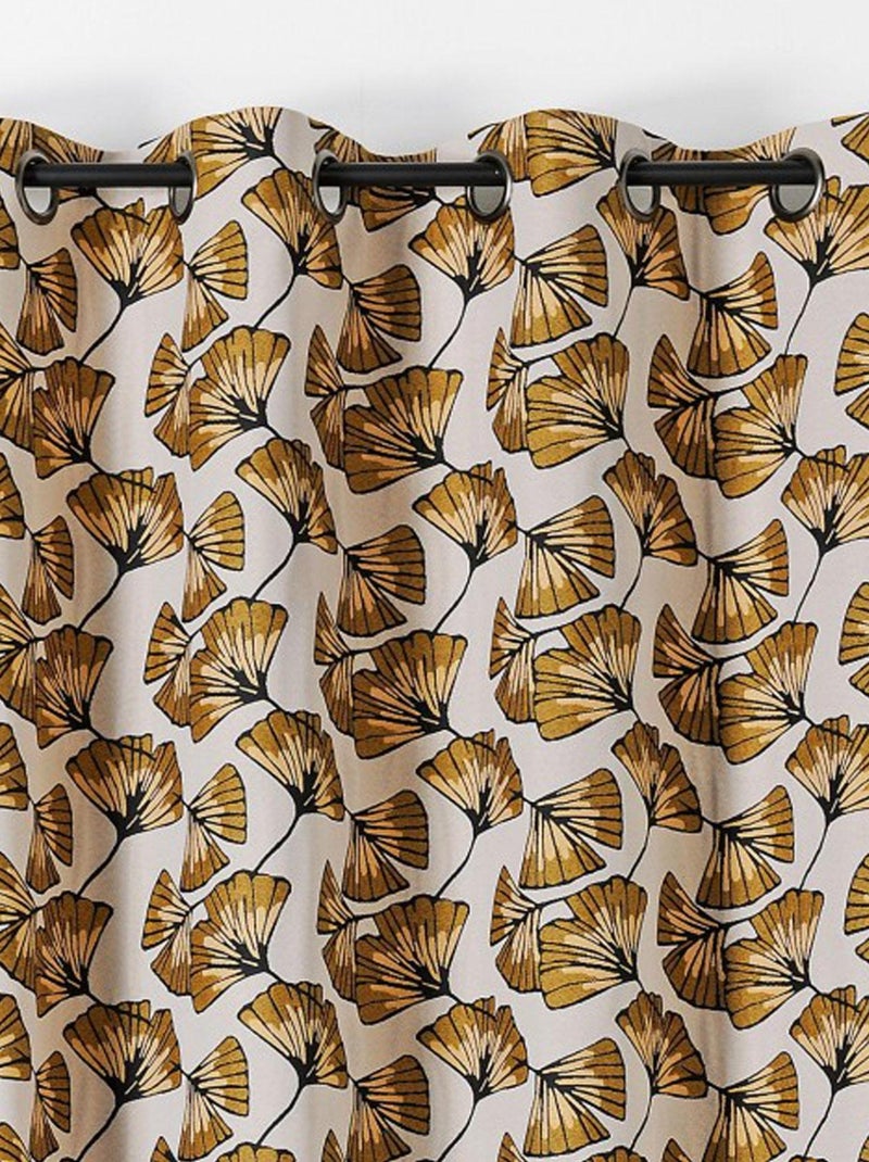 Cortina Jacquard Biloba Amarillo - Kiabi