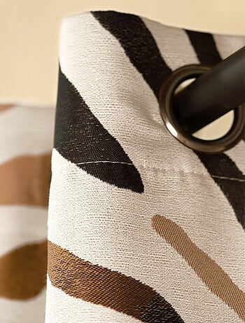 Cortina jacquard con estampado de cebra en degradado