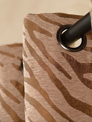 Cortina jacquard con estampado de cebra en tejido de chenilla