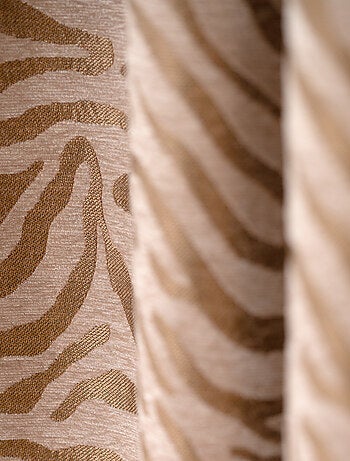 Cortina jacquard con estampado de cebra en tejido de chenilla