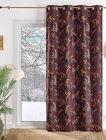 Cortina Jacquard con estampado de pantera