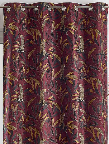 Cortina Jacquard con estampado de pantera