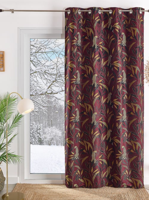 Cortina Jacquard con estampado de pantera - Kiabi