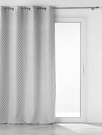 Cortina jacquard con estampado de rombos