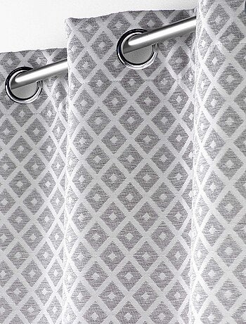 Cortina jacquard con estampado de rombos