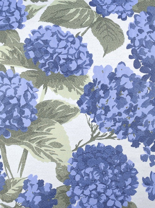 Cortina jacquard con motivo de hortensias - Kiabi