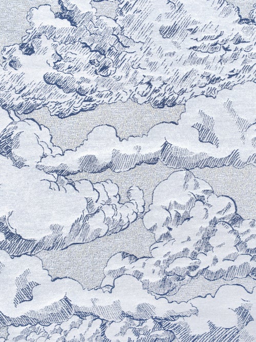 Cortina jacquard con motivo de nubes y ollaos - Kiabi