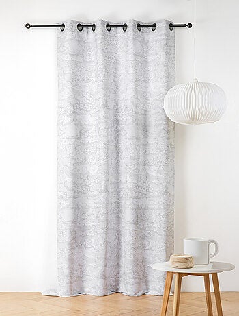 Cortina jacquard con motivo de nubes y ollaos